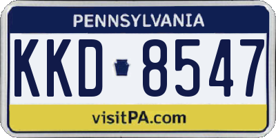 PA license plate KKD8547