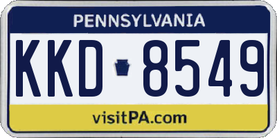 PA license plate KKD8549