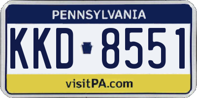 PA license plate KKD8551