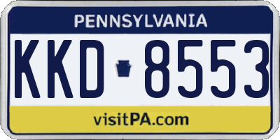 PA license plate KKD8553