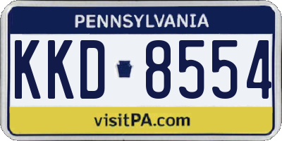 PA license plate KKD8554