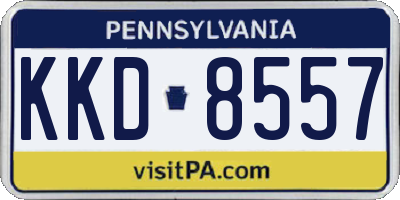 PA license plate KKD8557