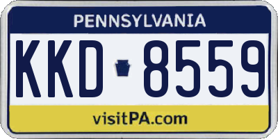 PA license plate KKD8559