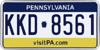 PA license plate KKD8561