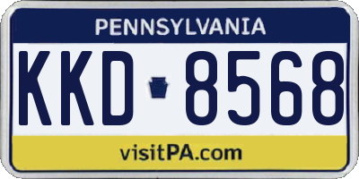 PA license plate KKD8568