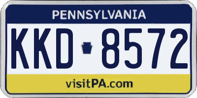 PA license plate KKD8572