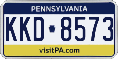 PA license plate KKD8573