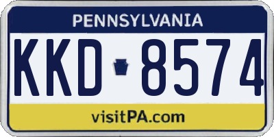 PA license plate KKD8574