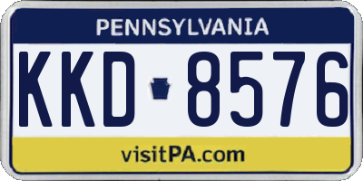 PA license plate KKD8576