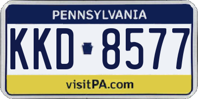 PA license plate KKD8577