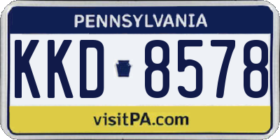 PA license plate KKD8578