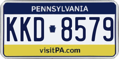 PA license plate KKD8579