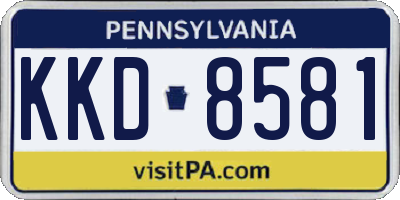 PA license plate KKD8581