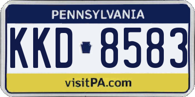 PA license plate KKD8583