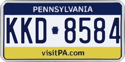 PA license plate KKD8584