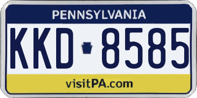 PA license plate KKD8585