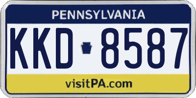 PA license plate KKD8587