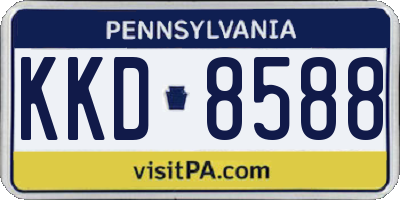 PA license plate KKD8588