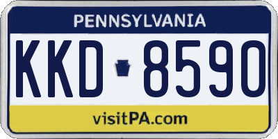 PA license plate KKD8590