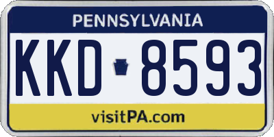 PA license plate KKD8593