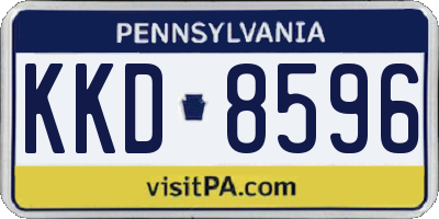 PA license plate KKD8596