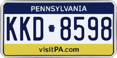 PA license plate KKD8598