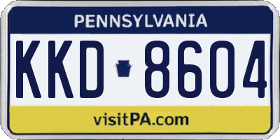 PA license plate KKD8604