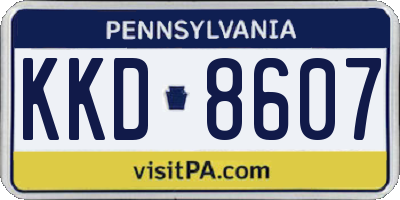 PA license plate KKD8607
