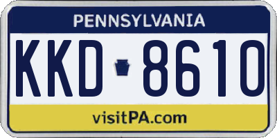 PA license plate KKD8610