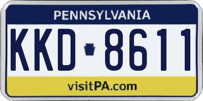 PA license plate KKD8611