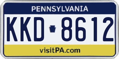 PA license plate KKD8612