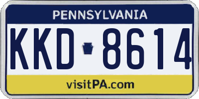 PA license plate KKD8614