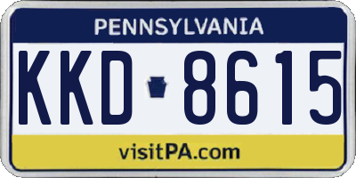 PA license plate KKD8615
