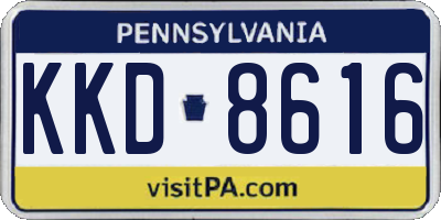 PA license plate KKD8616