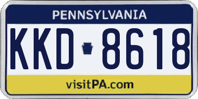 PA license plate KKD8618