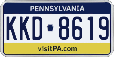 PA license plate KKD8619