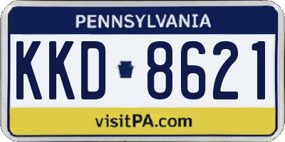 PA license plate KKD8621