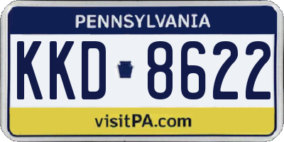 PA license plate KKD8622