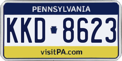 PA license plate KKD8623