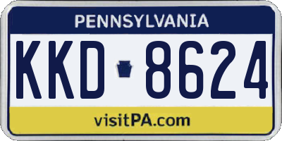 PA license plate KKD8624