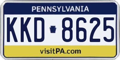 PA license plate KKD8625
