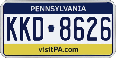 PA license plate KKD8626