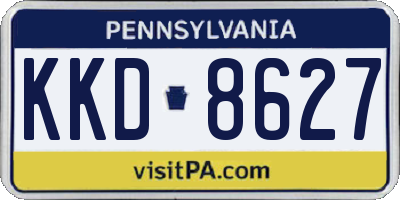 PA license plate KKD8627