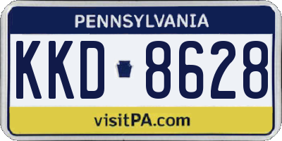 PA license plate KKD8628