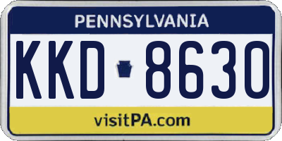 PA license plate KKD8630