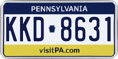 PA license plate KKD8631