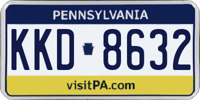 PA license plate KKD8632