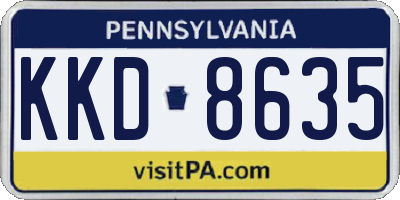 PA license plate KKD8635