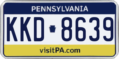 PA license plate KKD8639