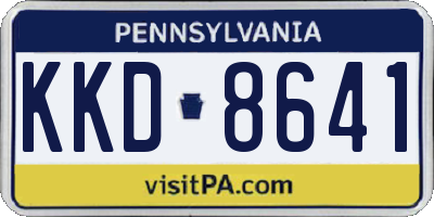 PA license plate KKD8641